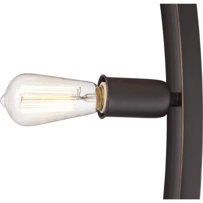 Franklin Iron Works Arcos Industrial Arc Floor Lamp 71" Tall Bronze Brown Metal Dimmable LED Decor For Living Room Reading Bedroom Office House Home 3 Franklin Iron Works Arcos Industrial Arc Floor Lamp 71" Tall Bronze Brown Metal Dimmable LED Decor For Living Room Reading Bedroom Office House Home - Image 3