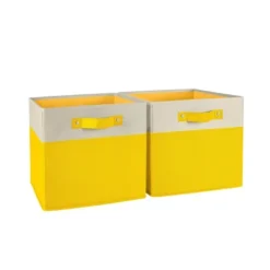 2pc Kids' 10.5" Two-Toned Folding Storage Bin Set - RiverRidge Home -Dream Decor Shop GUEST 09b3658e 575d 42cb af18 bd012e024ff2