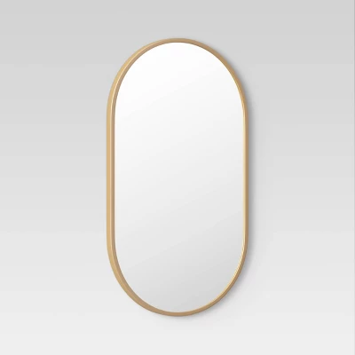 16" X 28" Metal Oval Pill Mirror - Project 62™ 2 16" X 28" Metal Oval Pill Mirror - Project 62™ - Image 2