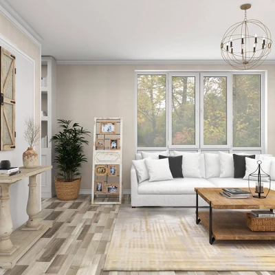 Wood 6 Slot Wall Photo Frame With Floor Stand Brown - Olivia & May 6 Wood 6 Slot Wall Photo Frame With Floor Stand Brown - Olivia & May - Image 6