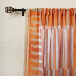 1pc Sheer Ophelia Printed Burnout Window Curtain Panel Orange - Opalhouse™ Designed With Jungalow™ -Dream Decor Shop GUEST 154e0bfa b339 41f9 9f40 0461976c9081
