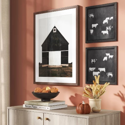 (Set Of 2) 12" X 12" Cow Collection II Framed Wall Canvases - Threshold™ 1 (Set Of 2) 12" X 12" Cow Collection II Framed Wall Canvases - Threshold™