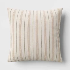 Cotton Flax Woven Striped Square Throw Pillow - Threshold™ 8 Cotton Flax Woven Striped Square Throw Pillow - Threshold™ -Dream Decor Shop GUEST 198ca62a 31c1 4b5d b1dc 9f59aefb0017