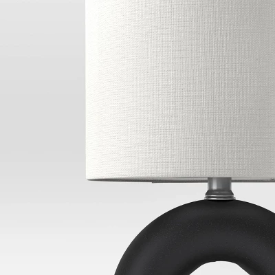 Abstract Ceramic Mini Table Lamp Black - Threshold™ 3 Abstract Ceramic Mini Table Lamp Black - Threshold™ - Image 3