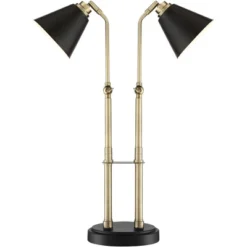 Possini Euro Design Sentry Modern Mid Century Desk Lamp 23" High Black Brass With USB Charging Port LED Adjustable Cone Shade For Bedroom Living Room 14 Possini Euro Design Sentry Modern Mid Century Desk Lamp 23" High Black Brass With USB Charging Port LED Adjustable Cone Shade For Bedroom Living Room -Dream Decor Shop GUEST 23a902e2 1768 4a21 b4e8 f727be00628c