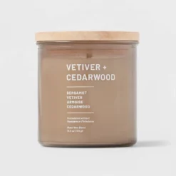 Glass Jar Vetiver And Cedarwood Candle Brown - Threshold™ -Dream Decor Shop GUEST 2be66217 9673 4f71 89d7 981533e54650