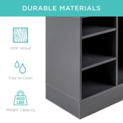 Best Choice Products 46in Shoe Storage Organization Rack Bench For Entryway, Bedroom W/ Padded Seat, 10 Cubbies - Gray 9 Best Choice Products 46in Shoe Storage Organization Rack Bench For Entryway, Bedroom W/ Padded Seat, 10 Cubbies - Gray -Dream Decor Shop GUEST 317b4c0f 8de9 4cb8 9ebc 4d1094553cf1