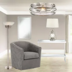 Possini Euro Design Light Blaster Art Deco Torchiere Floor Lamp 72 1/2" Tall Brushed Nickel LED Frosted Glass Bowl Shade For Living Room Bedroom House 13 Possini Euro Design Light Blaster Art Deco Torchiere Floor Lamp 72 1/2" Tall Brushed Nickel LED Frosted Glass Bowl Shade For Living Room Bedroom House -Dream Decor Shop GUEST 37116d73 80ee 4df9 9182 e7a665c0400b