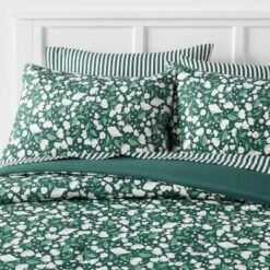 Floral Printed Microfiber Reversible Comforter & Sheets Set Dark Green - Room Essentials™ -Dream Decor Shop GUEST 3b9a5973 d4a1 463a af2e 3b4ff4b32e85