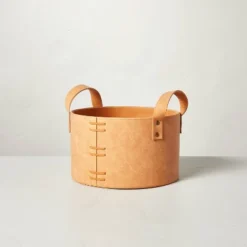 Faux Leather Storage Bin Camel Brown - Hearth & Hand™ With Magnolia 9 Faux Leather Storage Bin Camel Brown - Hearth & Hand™ With Magnolia -Dream Decor Shop GUEST 44d96e68 729c 45be 9c1d 095880db7830