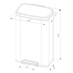 45L Rectangular Step Trash Can - Brightroom™ 9 45L Rectangular Step Trash Can - Brightroom™ -Dream Decor Shop GUEST 4a2ac669 6c4c 4843 a3d3 992611e508bc