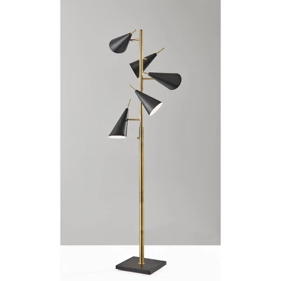 71.5" Owen Tree Lamp Black - Adesso 1 71.5" Owen Tree Lamp Black - Adesso