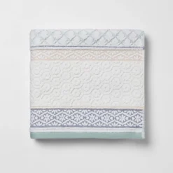 Pattern Filled Stripe Towel Blue - Threshold -Dream Decor Shop GUEST 50f19a60 e619 4f20 adcc 10d255eeb751