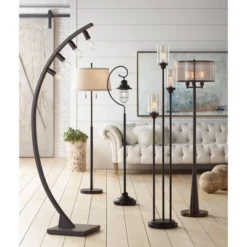 Franklin Iron Works Arcos Industrial Arc Floor Lamp 71" Tall Bronze Brown Metal Dimmable LED Decor For Living Room Reading Bedroom Office House Home 14 Franklin Iron Works Arcos Industrial Arc Floor Lamp 71" Tall Bronze Brown Metal Dimmable LED Decor For Living Room Reading Bedroom Office House Home -Dream Decor Shop GUEST 5810e929 2f4c 4e54 8434 2533ddae9e0e