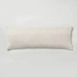 16"x42" Slub Center Stripe Oversized Lumbar Bed Pillow - Hearth & Hand™ With Magnolia 13 16"x42" Slub Center Stripe Oversized Lumbar Bed Pillow - Hearth & Hand™ With Magnolia -Dream Decor Shop GUEST 59c94da2 2910 417b 9717 22b1103abb33