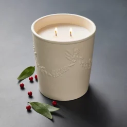 New Arrival 3 25oz Ceramic Bay & Winter Berry Candle Cream - Threshold™ Designed With Studio McGee