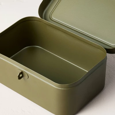 Decorative Metal Storage Box Green - Hearth & Hand™ With Magnolia 3 Decorative Metal Storage Box Green - Hearth & Hand™ With Magnolia - Image 3