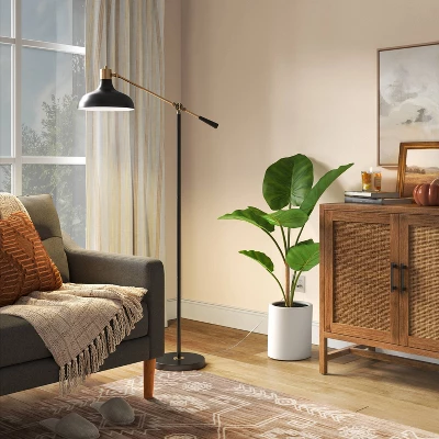 Crosby Bell Schoolhouse Floor Lamp Matte Black (Includes LED Light Bulb) - Threshold™ 2 Crosby Bell Schoolhouse Floor Lamp Matte Black (Includes LED Light Bulb) - Threshold™ - Image 2