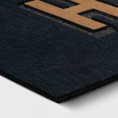 1'7.5"x3'11" 'Hello' Doormat Black/Tan - Threshold™ 2 1'7.5"x3'11" 'Hello' Doormat Black/Tan - Threshold™ - Image 2