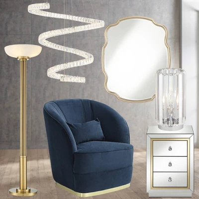 Possini Euro Design Modern Torchiere Floor Lamp 70" Tall Warm Antique Gold Metal Glass Shade For Living Room Reading Bedroom Office Uplight 7 Possini Euro Design Modern Torchiere Floor Lamp 70" Tall Warm Antique Gold Metal Glass Shade For Living Room Reading Bedroom Office Uplight - Image 7