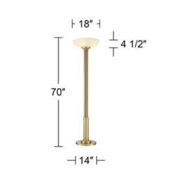 Possini Euro Design Modern Torchiere Floor Lamp 70" Tall Warm Antique Gold Metal Glass Shade For Living Room Reading Bedroom Office Uplight 12 Possini Euro Design Modern Torchiere Floor Lamp 70" Tall Warm Antique Gold Metal Glass Shade For Living Room Reading Bedroom Office Uplight -Dream Decor Shop GUEST 7bdc77bc 79d5 466a 871f 3a2fced46fbb