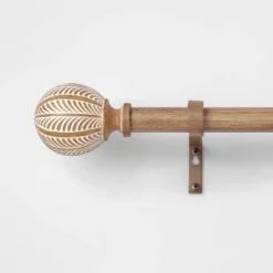 Carved Light Woodtone Ball Curtain Rod Natural - Opalhouse™ -Dream Decor Shop GUEST 7e070734 076e 44dc 94e6 de22767e0af4
