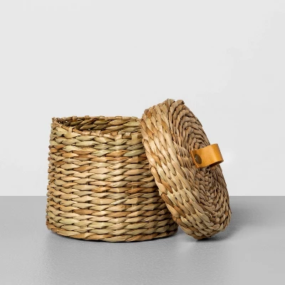 Woven Bath Storage Canister Beige - Hearth & Hand™ With Magnolia 1 Woven Bath Storage Canister Beige - Hearth & Hand™ With Magnolia