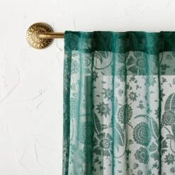 36"-66" Medallion Snap Grip French Curtain Rod Brass - Opalhouseâ„¢ Designed With Jungalowâ„¢