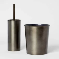 Aluminum Toilet Brush And Holder Set With Aged Metal Finish Gray - Threshold™ -Dream Decor Shop GUEST 8ef08b23 f6d2 4c7b 8990 b0c2c3aed888