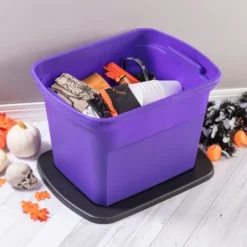 Sterilite 18 Gallon Orange Plastic Storage Container Bin Tote With Black Lid, Halloween -Dream Decor Shop GUEST 9dc3b4f0 da47 495d 8c29 b72e0c686a57