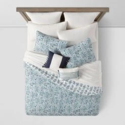 12pc Reversible Paisley Print Comforter & Sheets Set Blue/Dark Teal Blue - Threshold™ 12 12pc Reversible Paisley Print Comforter & Sheets Set Blue/Dark Teal Blue - Threshold™ -Dream Decor Shop GUEST 9eb5e977 db82 4df3 a04c 4deda73e12e8