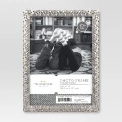 Brushed Nickel Textured Frame - Threshold -Dream Decor Shop GUEST a2437d80 c425 447a 8f26 3e353d9a1234