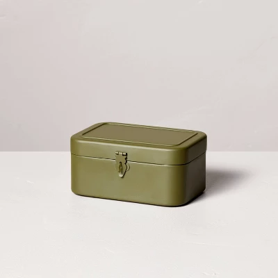 Decorative Metal Storage Box Green - Hearth & Hand™ With Magnolia 4 Decorative Metal Storage Box Green - Hearth & Hand™ With Magnolia - Image 4