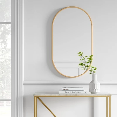 16" X 28" Metal Oval Pill Mirror - Project 62™ 1 16" X 28" Metal Oval Pill Mirror - Project 62™