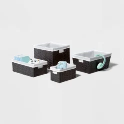 16" X 9" X 6" Lined Woven Media Bin Black - Brightroom™ 5 16" X 9" X 6" Lined Woven Media Bin Black - Brightroom™ -Dream Decor Shop GUEST ac4ff65f f7b2 48fa aa42 7459f63d7c52