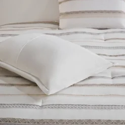 Madison Park 5pc Cove Clipped Jacquard Comforter Set White/Assorted Beiges -Dream Decor Shop GUEST ac9a3a26 2761 4a94 aa0e ba22c6213b23