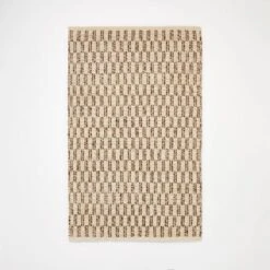 Checkered Stripe Rug Brown - Threshold™ Designed With Studio McGee -Dream Decor Shop GUEST b2864ce6 6869 48dc 80bf 0c1c5704bc0f