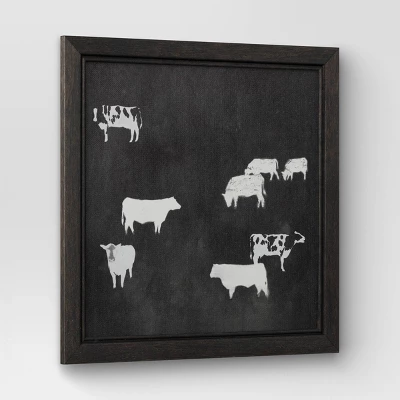 (Set Of 2) 12" X 12" Cow Collection II Framed Wall Canvases - Threshold™ 4 (Set Of 2) 12" X 12" Cow Collection II Framed Wall Canvases - Threshold™ - Image 4