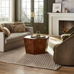 Checkered Stripe Rug Brown - Threshold™ Designed With Studio McGee
