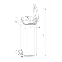 45L Rectangular Step Trash Can - Brightroom™ 10 45L Rectangular Step Trash Can - Brightroom™ -Dream Decor Shop GUEST bc44a777 3ad8 456c b42b 05cf0b17d67c