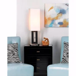 360 Lighting Floating Rectangle Modern Table Lamp 30" Tall Black Metal Open Frame White Fabric Box Shade For Bedroom Living Room Bedside Nightstand 11 360 Lighting Floating Rectangle Modern Table Lamp 30" Tall Black Metal Open Frame White Fabric Box Shade For Bedroom Living Room Bedside Nightstand -Dream Decor Shop GUEST bc833856 be0b 40a8 a477 cb279adafaa8