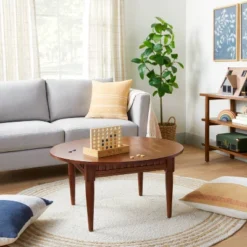 Round 6' Multi Stripe Braided Jute Area Rug Cream/Tan - Hearth & Hand™ With Magnolia