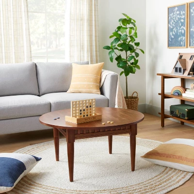 Round 6' Multi Stripe Braided Jute Area Rug Cream/Tan - Hearth & Hand™ With Magnolia 1 Round 6' Multi Stripe Braided Jute Area Rug Cream/Tan - Hearth & Hand™ With Magnolia