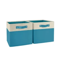 2pc Kids' 10.5" Two-Toned Folding Storage Bin Set - RiverRidge Home -Dream Decor Shop GUEST c40a94f3 f12a 4807 9171 c1cb37f86683
