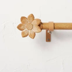 Flower Faux Wood Curtain Rod Natural Wood - Opalhouse™ Designed With Jungalow™ -Dream Decor Shop GUEST c5b5a613 8f9b 4e84 9eff 5ca6e3369a7b