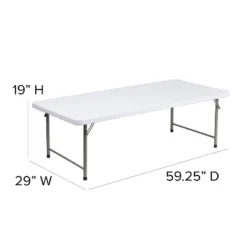 Flash Furniture 4.93-Foot Kid's Granite White Plastic Folding Table 10 Flash Furniture 4.93-Foot Kid's Granite White Plastic Folding Table -Dream Decor Shop GUEST ca401930 3ca2 43e4 a6f4 88afb68478bb