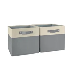 2pc Kids' 10.5" Two-Toned Folding Storage Bin Set - RiverRidge Home -Dream Decor Shop GUEST d0623022 fa1f 4111 a588 a87bdda80225