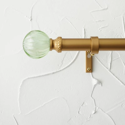 Faux Jade Ball Curtain Rod Brass - Opalhouse™ Designed With Jungalow™ 3 Faux Jade Ball Curtain Rod Brass - Opalhouse™ Designed With Jungalow™ - Image 3