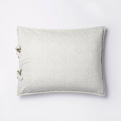 Decorative Border Cotton Slub Print Quilt Sham Light Teal Green – Threshold™ Designed With Studio McGee 3 Decorative Border Cotton Slub Print Quilt Sham Light Teal Green – Threshold™ Designed With Studio McGee - Image 3