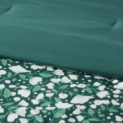 Floral Printed Microfiber Reversible Comforter & Sheets Set Dark Green - Room Essentials™ -Dream Decor Shop GUEST df79204e d53f 4796 9fc1 6fecf011d658